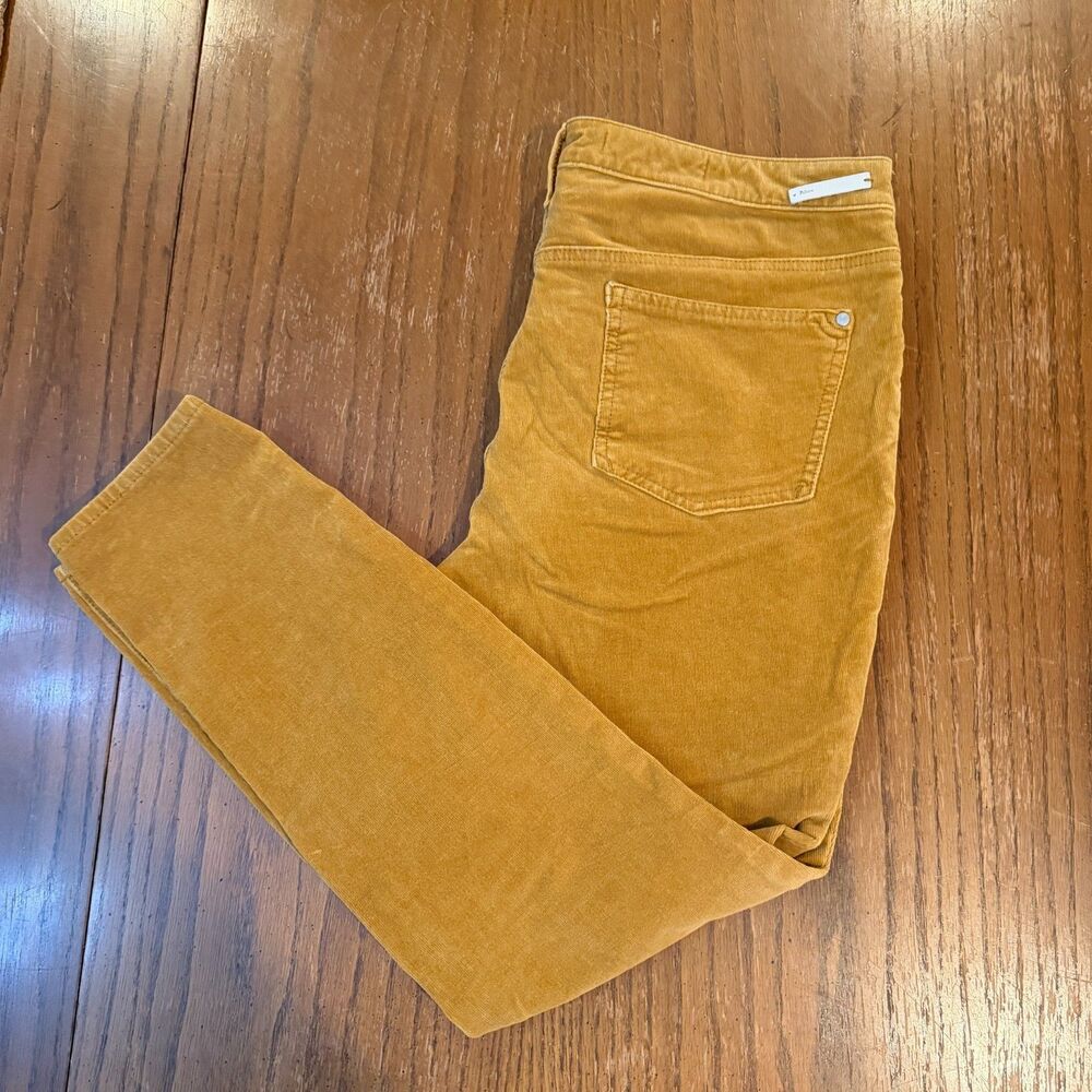 Pilcro Anthropologie Corduroy Pants Womens 32 High Rise Skinny Mustard Stretch